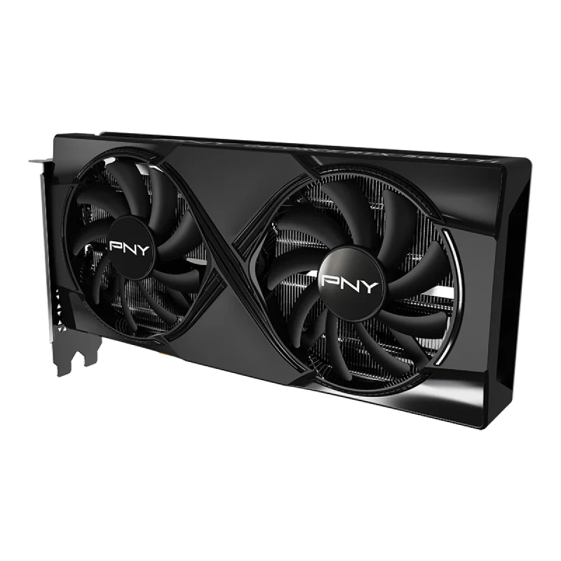 PNY GeForce RTX 5060 Ti Dual Fan 16GB Graphics Card – NVIDIA Blackwell RTX 5060 Ti GPU, 4608 CUDA Cores, 16 GB GDDR7 128-bit Memory, 448 GB/s Bandwidth, PCIe 5.0 x8, Dual-Fan Cooling, Dual-Slot, HDMI 2.1b & 3x DisplayPort 2.1b, 245 mm Length, 180 W TDP - Gallery Image