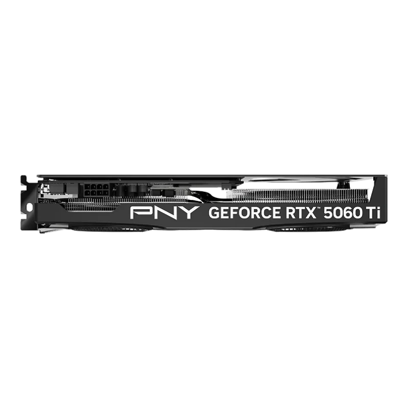 PNY GeForce RTX 5060 Ti Dual Fan 16GB Graphics Card – NVIDIA Blackwell RTX 5060 Ti GPU, 4608 CUDA Cores, 16 GB GDDR7 128-bit Memory, 448 GB/s Bandwidth, PCIe 5.0 x8, Dual-Fan Cooling, Dual-Slot, HDMI 2.1b & 3x DisplayPort 2.1b, 245 mm Length, 180 W TDP - Gallery Image