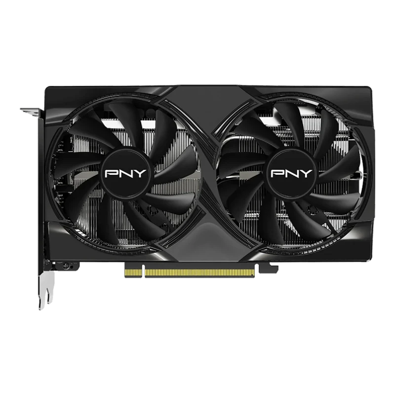 PNY GeForce RTX 5060 8GB GDDR7 Dual-Fan PCIe 5.0 x8 Graphics Card – NVIDIA Blackwell GPU, 3840 CUDA Cores, 2497 MHz Boost, 128-bit 8 GB Memory, 3x DisplayPort 2.1b & HDMI 2.1b, 200 mm Compact Black Gaming GPU - Gallery Image