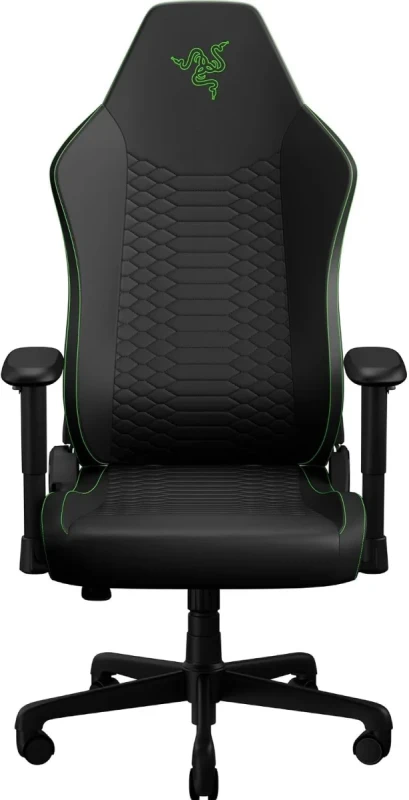 Razer Iskur V2 X NewGen Ergonomic Gaming Chair - Black 2nd Gen PU Leather, CoolTouch Technology, Integrated Lumbar Support, Wide Shoulder Arches, Ergonomic Design - Gallery Image