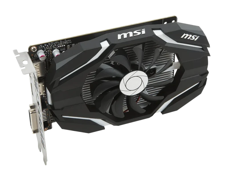 Refurbished: MSI GeForce GTX 1050 Ti 4G OC Graphics Card - 4GB GDDR5, 128-Bit, PCIe 3.0, 1455MHz Boost Clock, HDMI, DisplayPort, DVI-D - Gallery Image