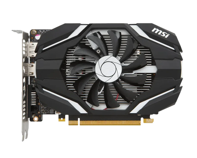 Refurbished: MSI GeForce GTX 1050 Ti 4G OC Graphics Card - 4GB GDDR5, 128-Bit, PCIe 3.0, 1455MHz Boost Clock, HDMI, DisplayPort, DVI-D - Gallery Image