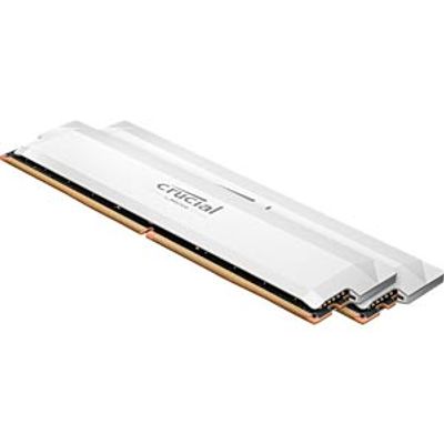 64 GB (2x 32 GB) DDR5 6400 CL40 Crucial Pro OC white