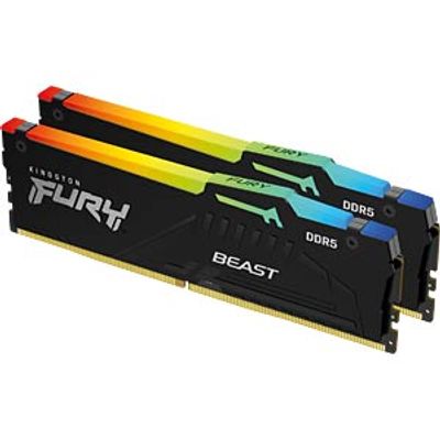 128 GB (2x 64 GB) DDR5 5600 CL40 Kingston FURY Beast RGB kit