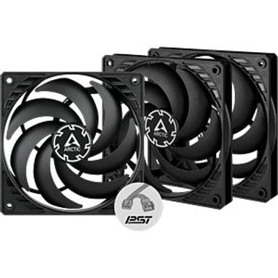 Arctic case fan P12 Slim PWM PST Black, 120 mm, pack of 3