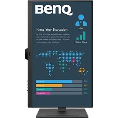 BENQ 27" monitor, WQHD, USB-C, microphone, speaker, pivot