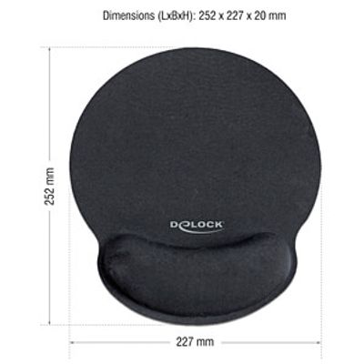 DELOCK 12559 - Mouse pad with Gel Wrist Rest