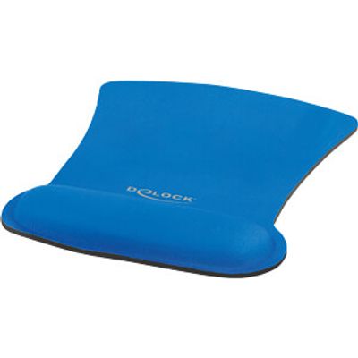DELOCK 12699 - Ergonomic Mouse pad with Wrist Rest blue 255 x 207 mm