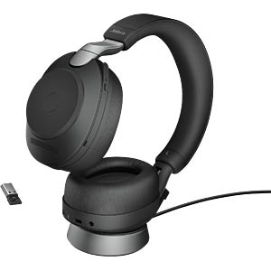 Jabra Evolve2 85, Link 380a UC Stereo charging station, black