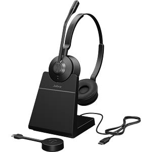 Jabra Headset, Engage 55, stereo USB-C, UC, with base