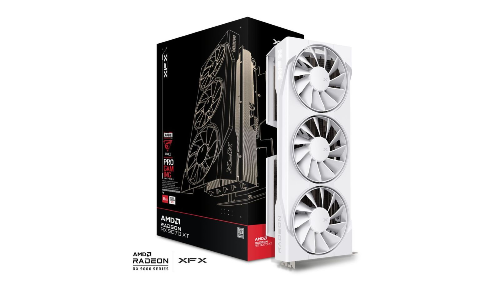 XFX Swift Radeon RX 9070XT White Triple Fan Gaming Edition