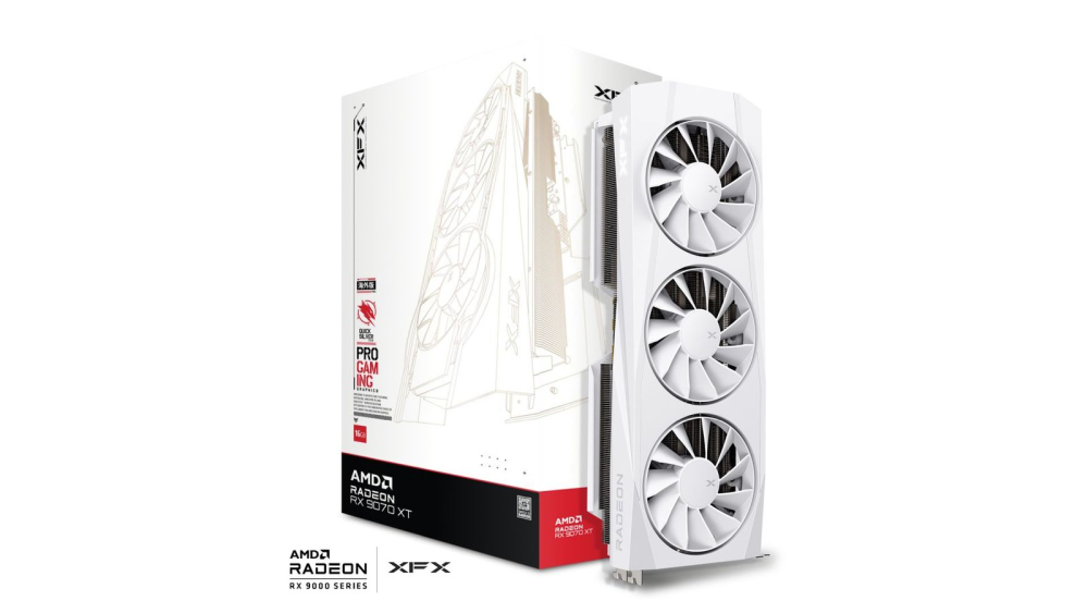 XFX Quicksilver Radeon RX 9070XT White Gaming Edition