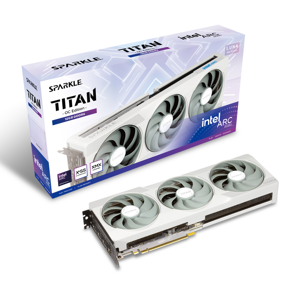 SPARKLE Intel Arc B580 TITAN Luna OC 12 GB