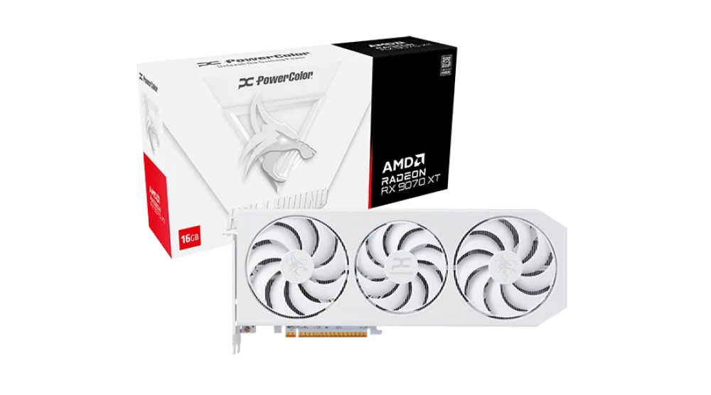 PowerColor RX 9070 XT Hellhoand Spectral White