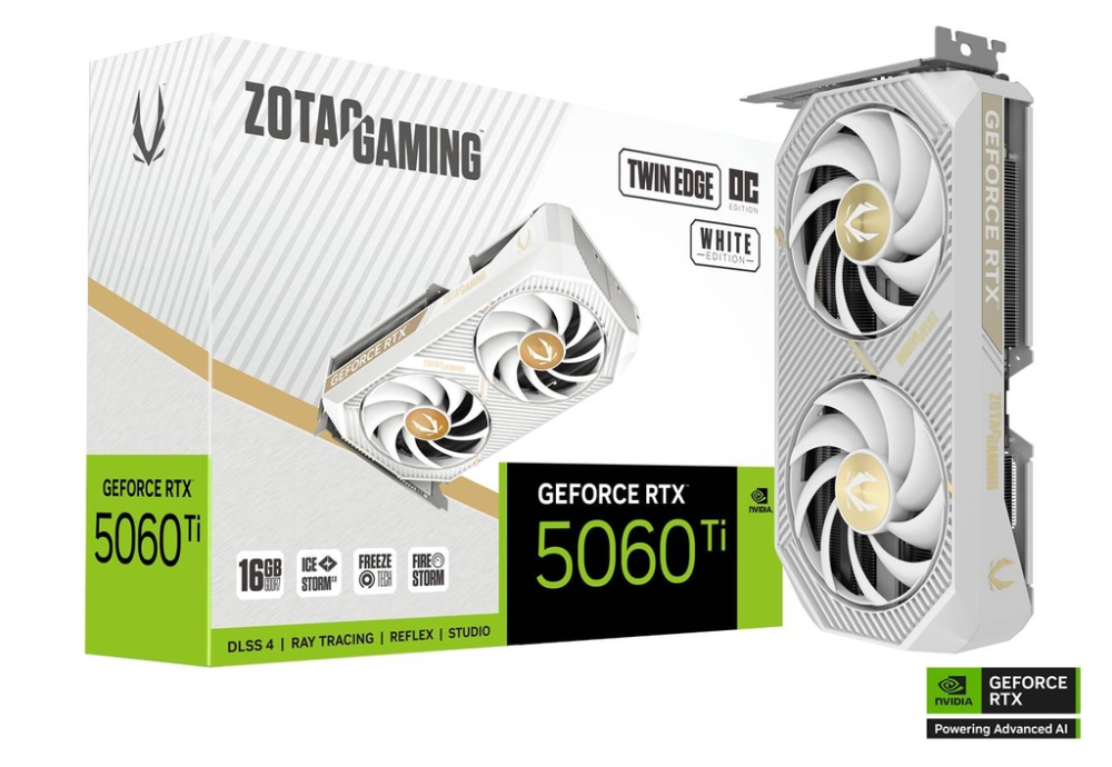ZOTAC GAMING RTX 5060 Ti 16GB Twin Edge OC White