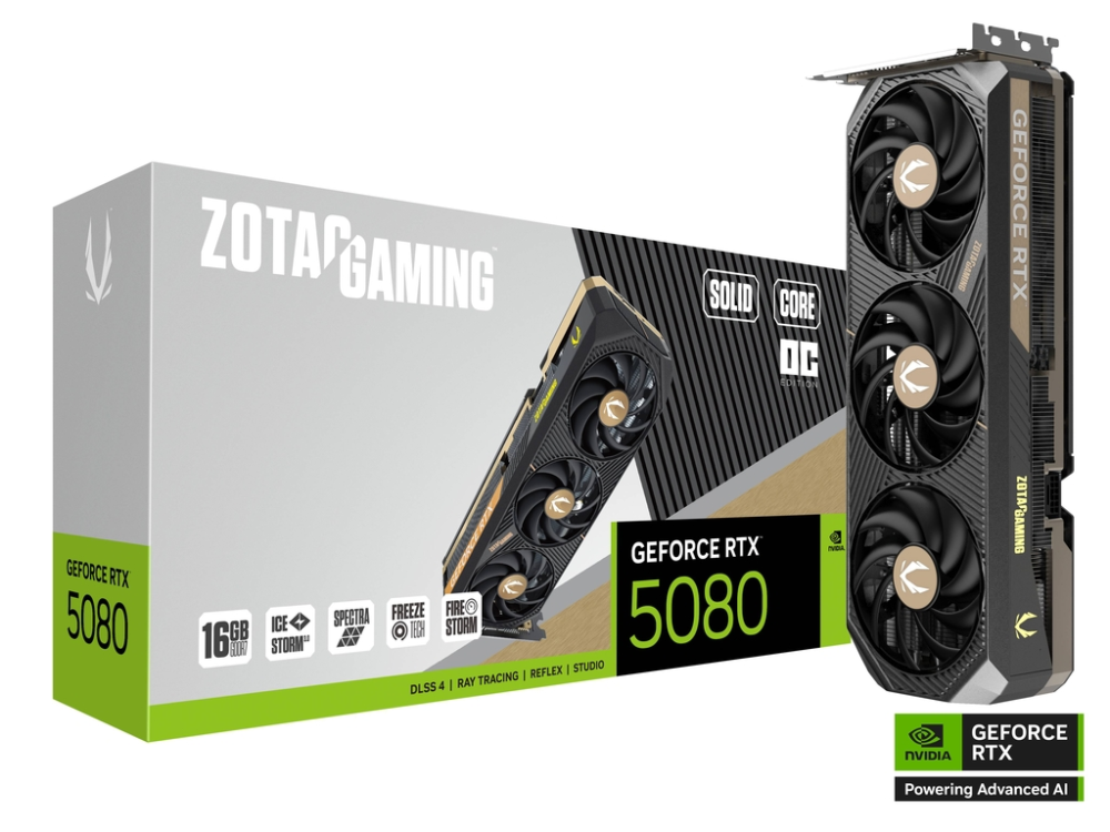 ZOTAC GAMING RTX 5080 SOLID CORE OC 16 GB