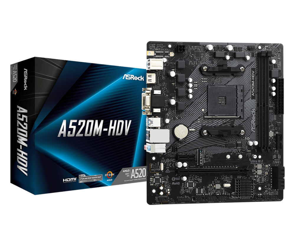 ASRock A520M-HDV (AM4)
