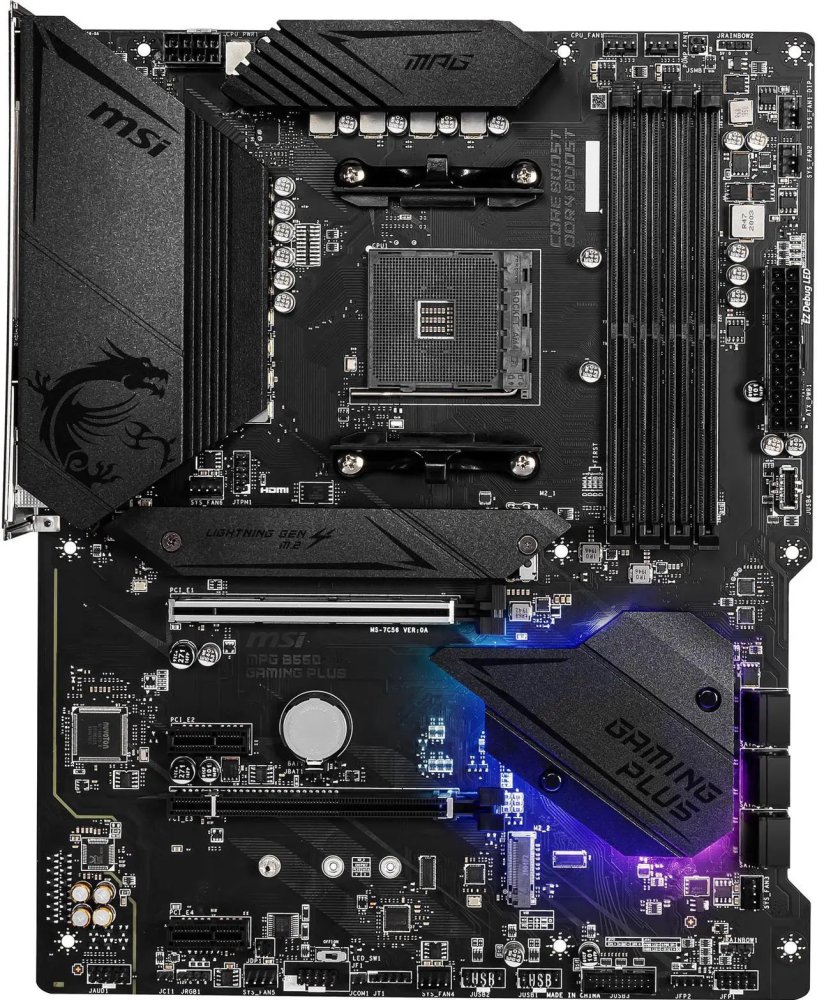 MSI MPG B550 GAMING PLUS AM4 AMD B550 USB 3.0 ATX AMD Motherboard