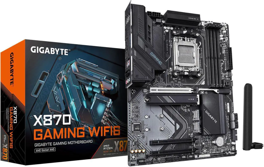 GIGABYTE X870 GAMING WIFI6 AM5 LGA 1718, ATX, DDR5, 3x M.2, PCIe 5.0, USB4, WIFI 6, 2.5GbE LAN, EZ-Latch, 5-Year Warranty