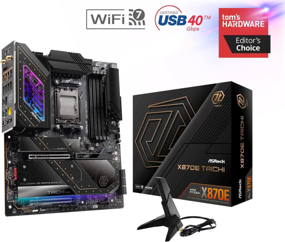 ASRock X870E TAICHI AM5 AMD X870E Extended ATX Motherboard - Featured Image