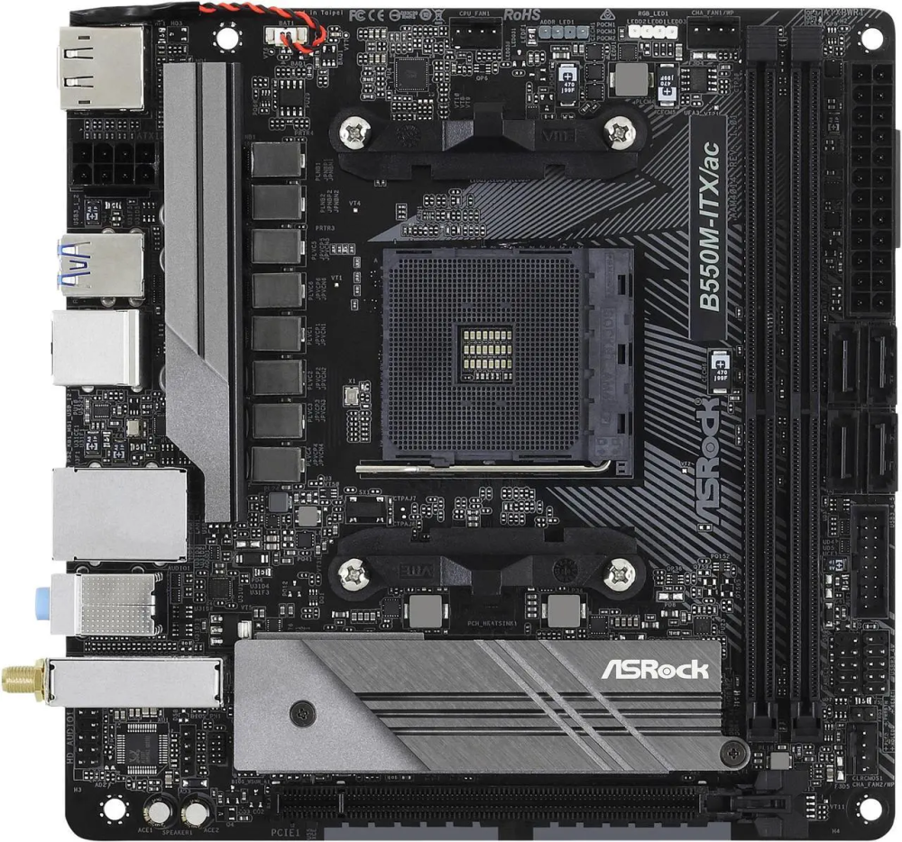 ASRock B550M-ITX/AC AM4 AMD B550 Mini ITX AMD Motherboard - Featured Image