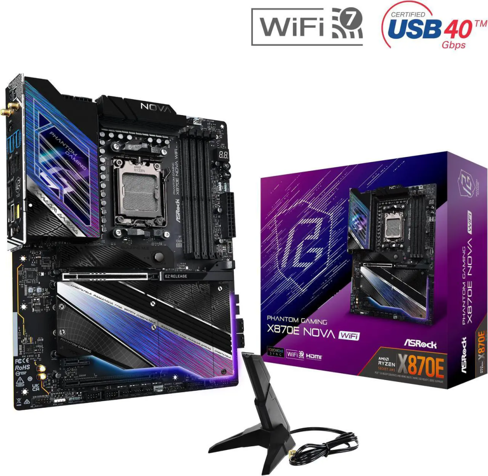 ASRock X870E NOVA WIFI AM5 AMD X870E ATX Motherboard