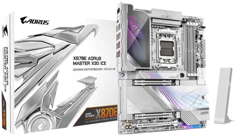 GIGABYTE  X870E AORUS MASTER X3D ICE AM5 AMD X870E ATX Motherboard