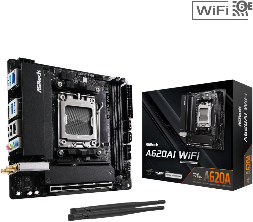 ASRock A620AI WiFi AM5 AMD A620A Mini ITX Motherboard