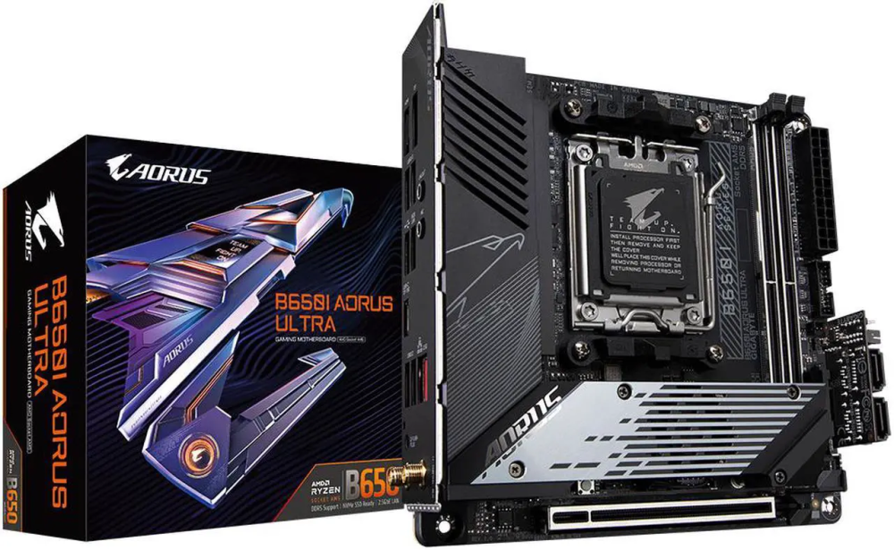 GIGABYTE B650I AORUS ULTRA AM5 AMD B650 Mini ITX Motherboard - Featured Image