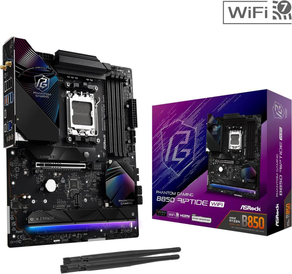 ASRock B850 RIPTIDE WIFI AM5 AMD B850 ATX Motherboard
