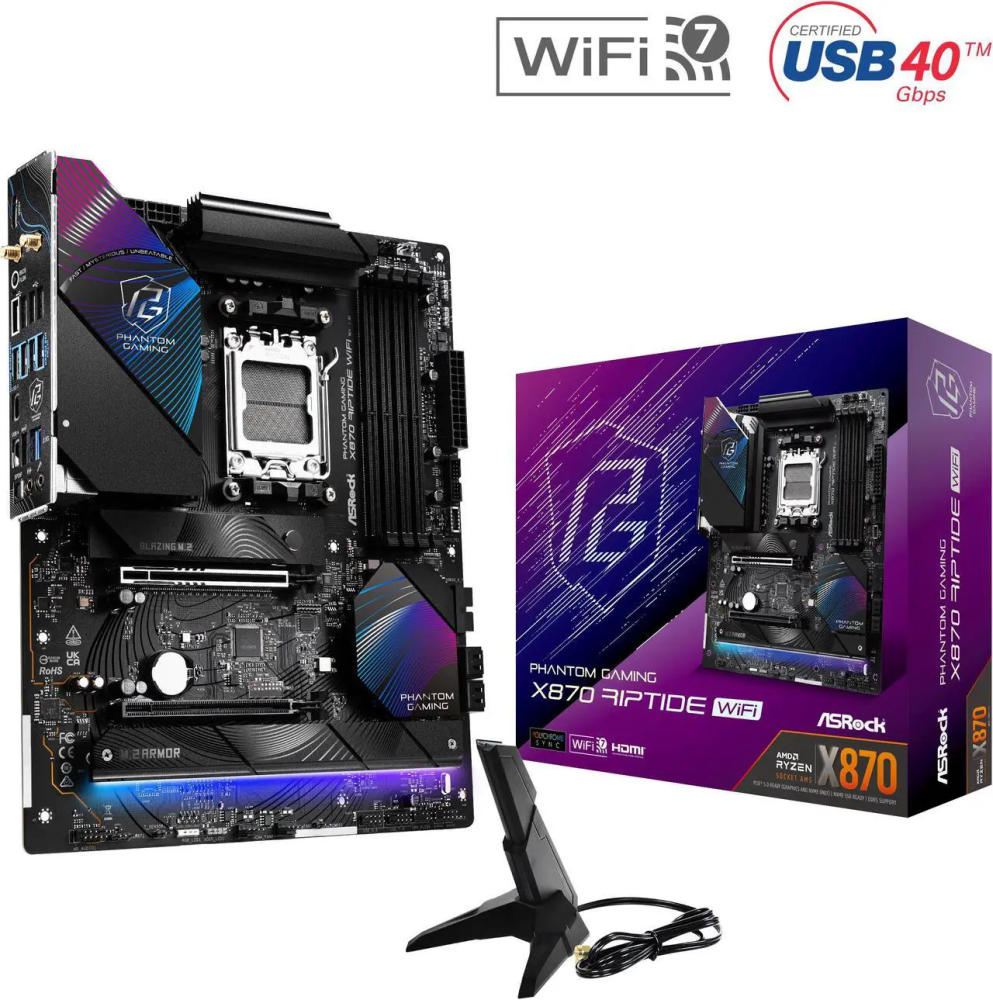 ASRock X870 RIPTIDE WIFI AM5 AMD X870 ATX Motherboard