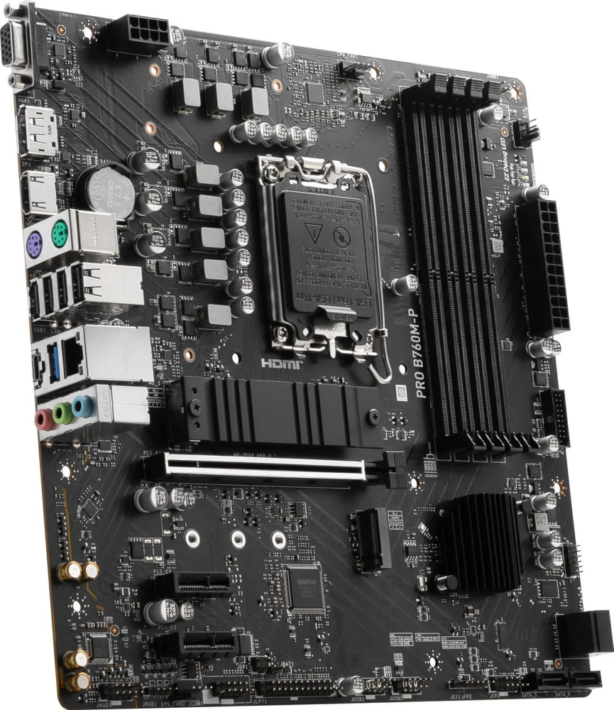 MSI PRO B760M-P LGA 1700 Intel B760 SATA 6Gb/s Micro ATX Motherboard