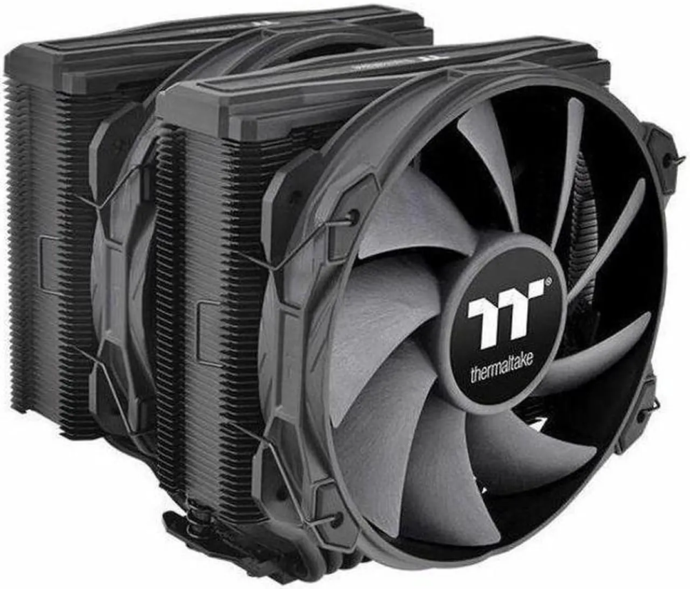 Thermaltake TOUGHAIR 710 Black Edition 250W TDP CPU Cooler, Intel LGA 1700/1200, AMD AM5/AM4, Dual-Tower Dual Fan Design, Copper base with 7 heat pipes, CL-P117-CA14BL-A