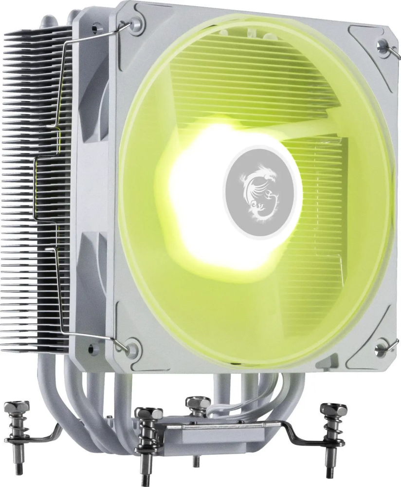 MSI MAG COREFROZR AA13 White Air CPU Cooler, Single 120mm PWN Fans, ARGB lighting controlled by software - Featured Image