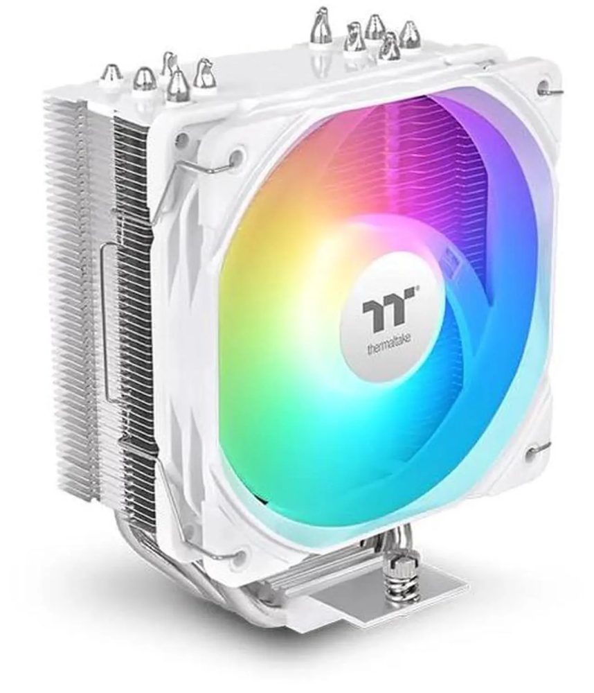 Thermaltake UX500 ARGB White CPU Cooler; 5xØ6mm Copper Heatpipes; 120mm PWM Fan; 700~1800 RPM; Intel/AMD Compatible; Single Tower; 260W TDP; White; CL-P145-AL12SW-A