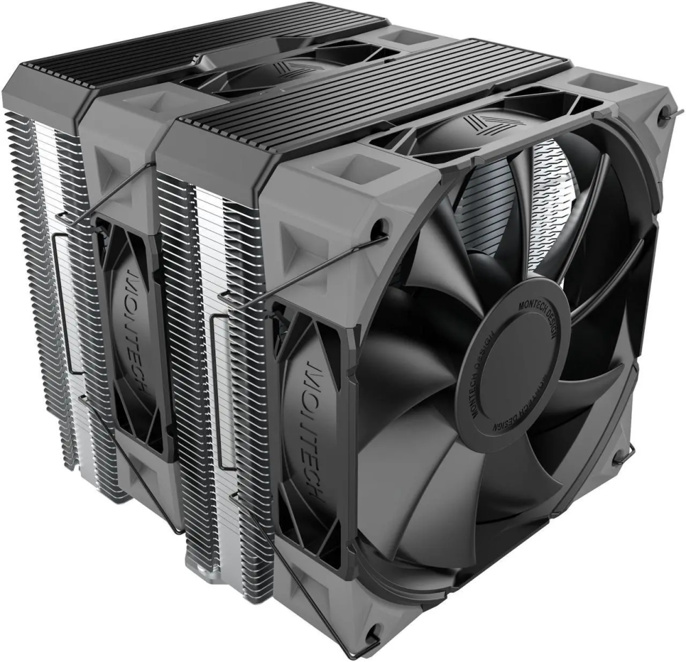 MONTECH NX600 Dual-Tower CPU Air Cooler with 6 Heatpipes & Premium Top Cover | Intel LGA1700 / 1851 & AMD AM5 Support | Black - Featured Image