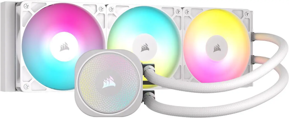 CORSAIR NAUTILUS 360 RS ARGB Liquid CPU Cooler – White – RS120 ARGB Fans – Fits Intel®  LGA 1851, AMD® AM5/AM4 – Simple Daisy-Chain Connections - Direct Motherboard  Connection