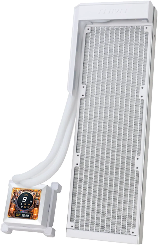 Lian Li Hydroshift 360 AIO - Side-Mounted Coolant Pathway - 2.88 LCD Screen - 480 × 480 Resolution - Captured Screenshots or Recorded Videos Shift AIO , No fan Inclued  White Color (HSLCD36NW)