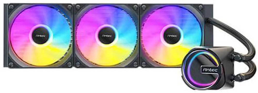 Antec Skeleton 360 ARGB Liquid CPU Cooler, 360mm Radiator, 3 x 120mm PWM ARGB Fans, Hydraulic Bearing, Copper Base, Intel LGA 115X/1200/1700/20XX, AMD AM4/AM5, Black