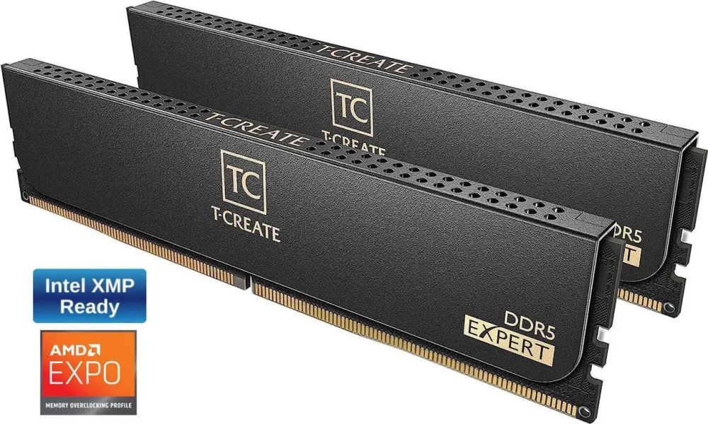 Team Group T-CREATE EXPERT 32GB (2 x 16GB) 288-Pin PC RAM DDR5 6000 (PC5 48000) Desktop Memory Model CTCED532G6000HC30DC01 - Featured Image