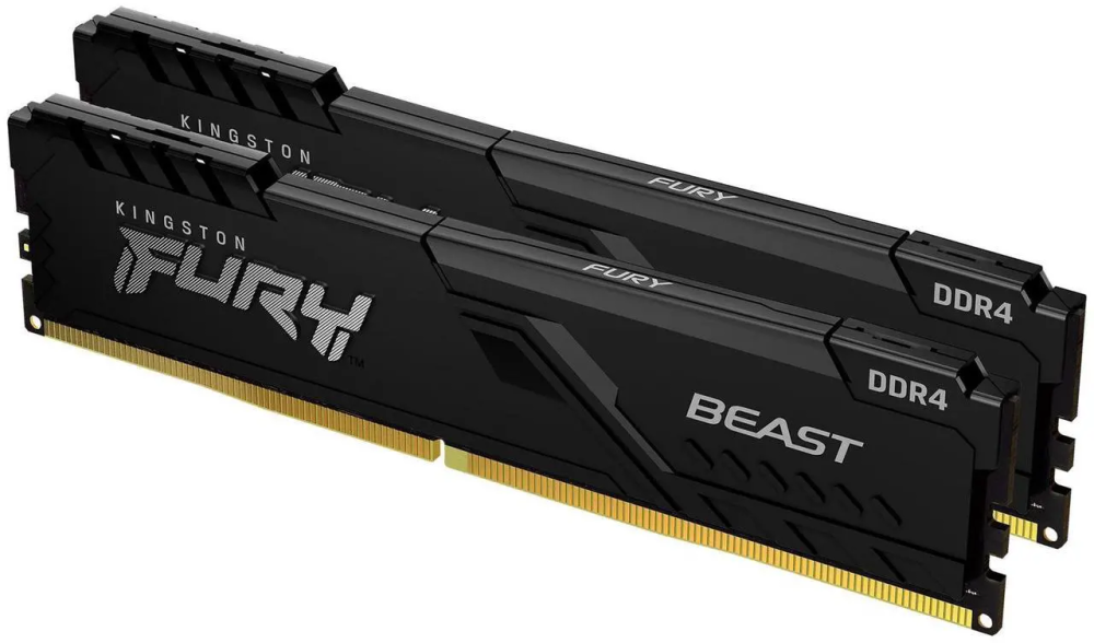 Kingston FURY Beast 32GB (2 x 16GB) 288-Pin PC RAM DDR4 3200 (PC4 25600) Memory (Desktop Memory) Model KF432C16BBK2/32