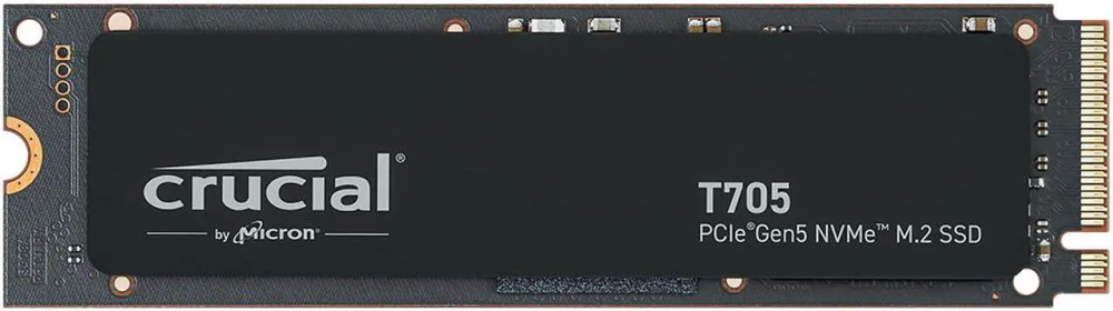 Crucial T705 4TB PCIe Gen5 NVMe M.2 SSD - Up to 14,100 MB/s - Game Ready - Internal Solid State Drive (PC) - +1mo Adobe CC - CT4000T705SSD3