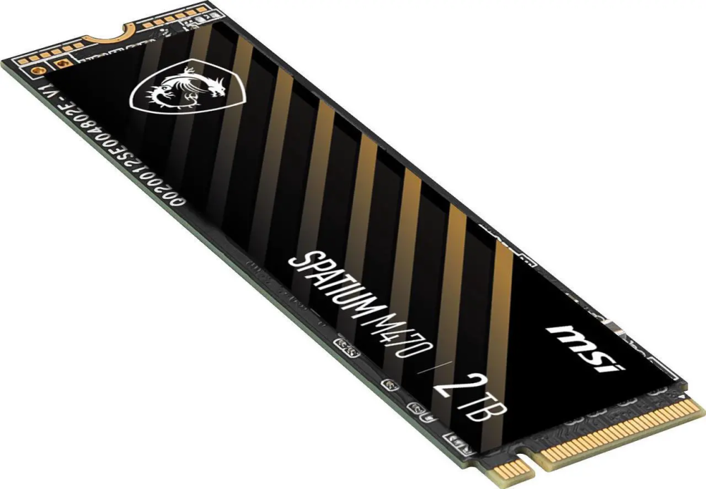 MSI SPATIUM M470 PRO PCIe 4.0 NVMe M.2 2280 2TB PCI-Express 4.0 x4 3D NAND Internal Solid State Drive (SSD) - SM470PN2TB