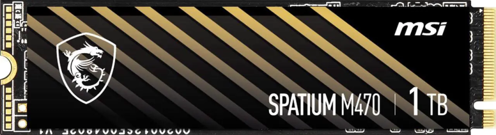 MSI SPATIUM M470 PRO PCIe 4.0 NVMe M.2 2280 1TB PCI-Express 4.0 x4 3D NAND Internal Solid State Drive (SSD) - SM470PN1TB