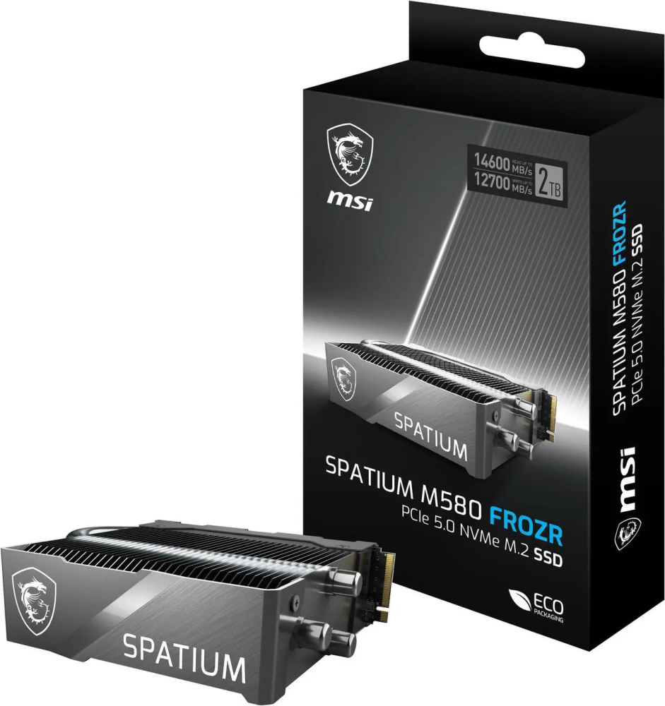 MSI SPATIUM M580 PCIe 5.0 NVMe M.2 2TB FROZR Solid State Drive (SSD) - SM580PN2TBF - Featured Image