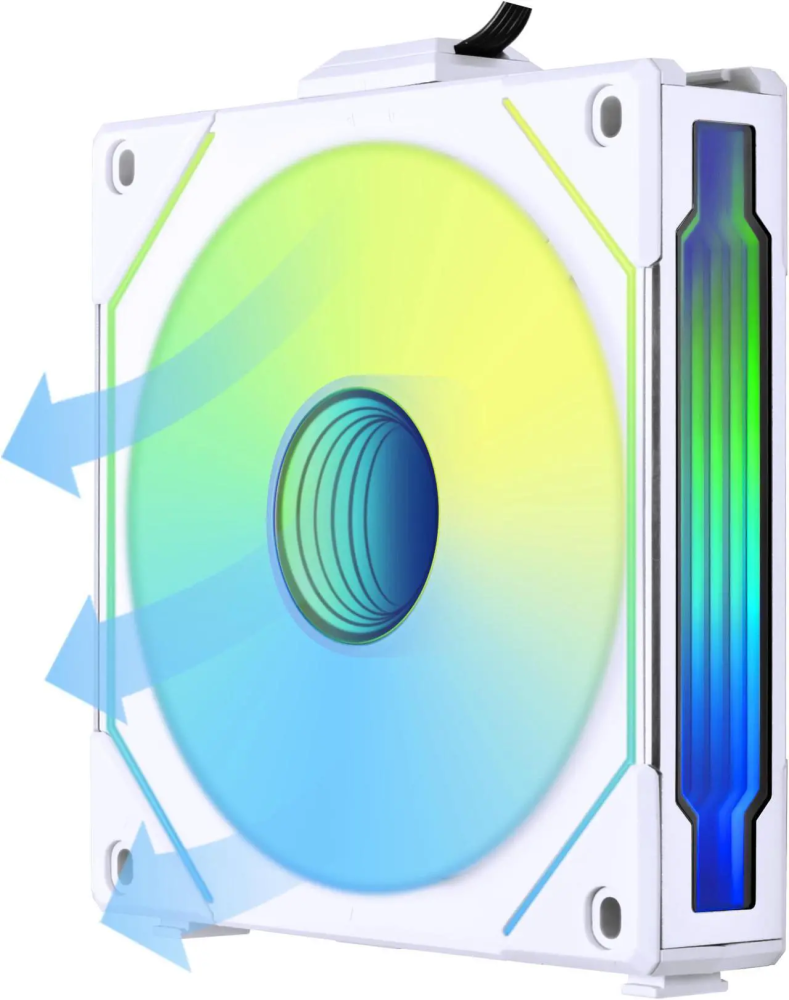 LIAN LI UNI FAN SL INFINITY 120 RGB WHITE  REVERSE BLADE VERSION ---UF-RSLIN120-1W (No controller included) - Featured Image