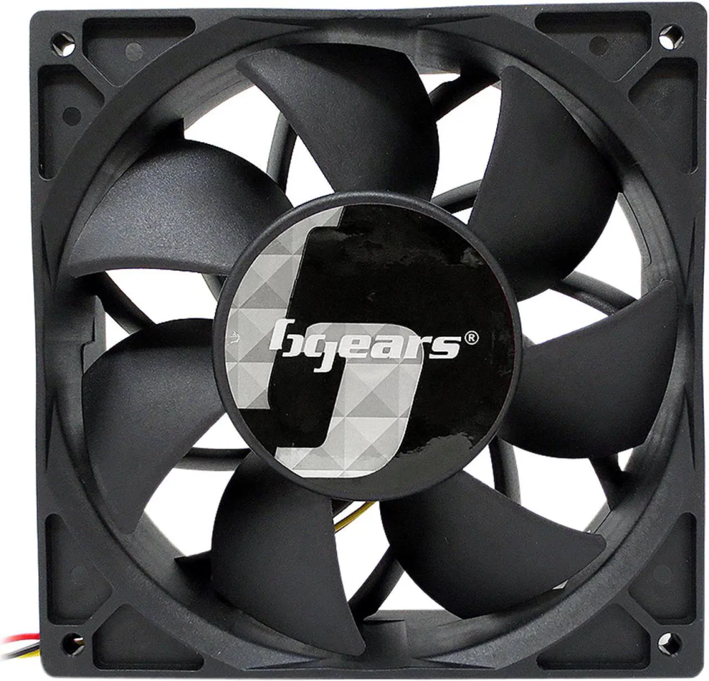 Bgears b-Blaster 140x38mm 2 ball bearing High Speed 5200 RPM High Airflow 308 CFM 4pin 4wire PWM 12VDC fan.