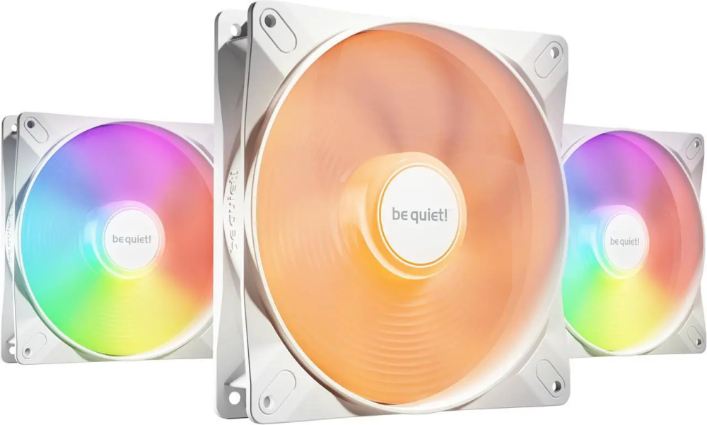 be quiet! Light Wings LX 140mm PWM high-speed White BL131 140mm ARGB LED Case Fan - Triple Pack