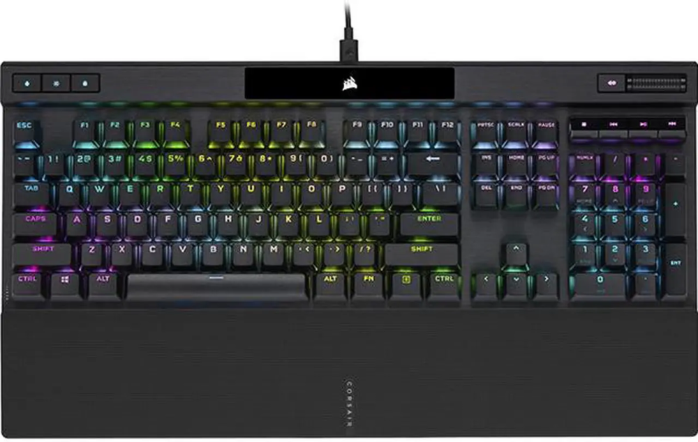 Corsair K70 RGB PRO Mechanical Gaming Keyboard - Cherry MX Speed Switches, PBT DOUBLE SHOT PRO Keycaps - Black