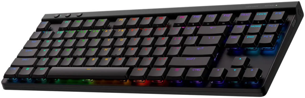 Logitech G515 LIGHTSPEED TKL Low Profile Wireless Gaming Keyboard - GL Brown Tactile Switches, LIGHTSYNC RGB, Thin Tenkeyless Design, PBT Keycaps - Black